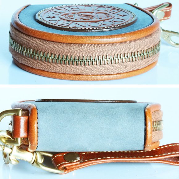 Dooney & Bourke Coin Wallet Blue Nubuck Leather Small Wristlet - Picture 4 of 6